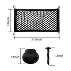 2 Pack Small Cargo Net Pocket Storage Pouch Bag 21 x 9.8 Inches RV Netting Elastic Automotive Cargo Nets with 8 Mounting Screws, Storage Mesh for Car Trunk SUV Boats - size: 21 x 9.8 Inch