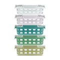 Ello Duraglass 3.4 Cup Meal Prep Sets 10Pc, 5 Pack Set- Glass Food Storage Container with Silicone Sleeve and Airtight BPA-Free Plastic Lids, Dishwasher, Microwave, and Freezer Safe, Olive Tree - color: Olive Tree, size: 3.4 Cup