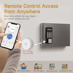 16 Key Lock Box Wall Mount, Smart Key Cabinet, use One Time Password,Fixed Code, Bluetooth, Wi-Fi Remote, Key Unlock, Security Lockbox Organizer for Valets, Hotel, Car, Office Key Management & Storage - size: 16 Key (Smart)