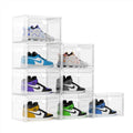 KEFA XL Shoe Storage Box Organizer, 8 Pack Shoe Boxes Clear Plastic Stackable, Sneaker Display Case Container Fit for US 13 (Side 8 PACK CLEAR) - color: 8 PACK CLEAR