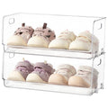 HBlife Clear Acrylic Kids Shoe Rack Baby Toddler Shoe Storage Organizer for Closet Floor Entryway Bedroom, 2 Tier Stackable Small Shoe Rack Shelf Display Stand - size: 2 Tier