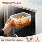 ComSaf Food Storage Containers with Lids Set of 3 (2L/2.1Qt) (1.4L/1.5Qt) (0.8L/0.8Qt), Airtight Food Storage Container, Plastic Canister Sets for Kitchen, Pantry Organizer for Sugar, Cereal and Snack - size: 2.1Qt/1.5Qt/0.8Qt-Rectangle