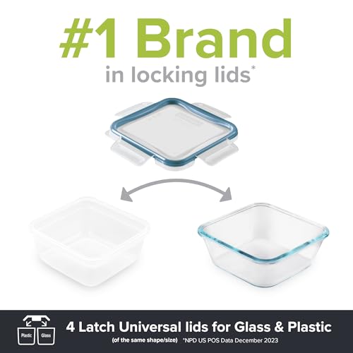 Snapware Plastic Total Solutions (5-Pack, 5.5 Cup) Food Storage Containers Set, Airtight & Leakproof Plastic Locking BPA-Free Lids Tupperware, Freezer Dishwasher Microwave Safe - size: 5 Pack, style: 5.5 Cup