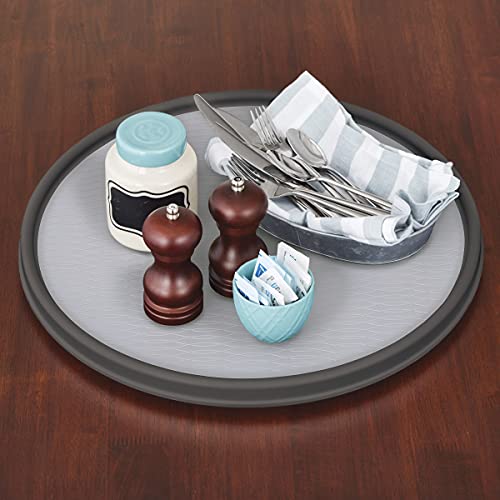 Copco Non-Skid Pantry Cabinet Lazy Susan Turntable, 18-Inch, Charcoal/Light Gray - color: Charcoal/Light Gray