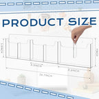 Sherr Acrylic Brochure Holder Wall Mount with Removable Adjustable Dividers, 6/ 3 Pockets Large Capacity Literature Display Stand for 4''x 9'',8.5''x11'' Pamphlets, 26.7''x7'' for Office Hotel Lobby