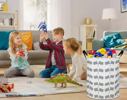 CLOCOR Kids Laundry Basket,Waterproof Baby Boys Nursery Hamper,Collapsible Fabric Storage Container,Toys Bin,Room Decor,Gift Basket（Racing - color: Racing