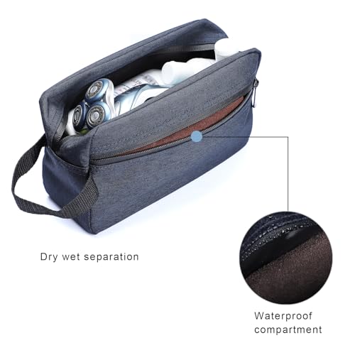 Etercycle Toiletry Bag for Men, Portable Travel Toiletry Organizer Bag,Shaving Bag for Toiletries Accessories (Deep blue) - color: Deep blue