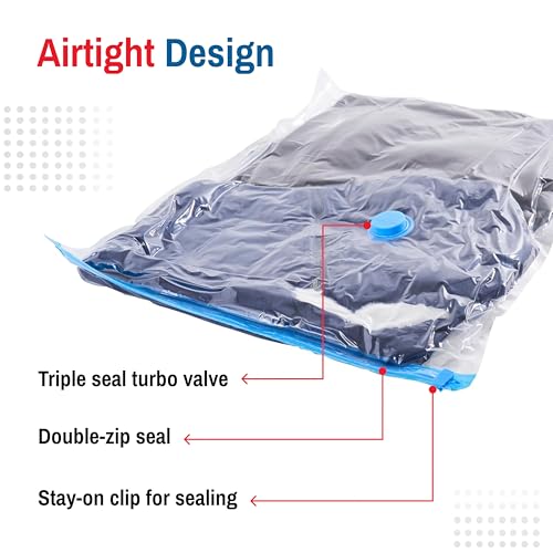 10 Pack Small Vacuum Storage Bags for Comforters, Blankets & Clothes – Vacuum Sealed Compression Bags with Hand Pump – Space Saver Storage Bags for Bedding, Moving, Travel & Organization - size: 10 Small Bags