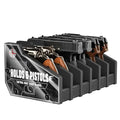 Foam Pistol Rack for Gun Safe Pistol Holder for Storage, Gun Cabinet Accessories for Pistols Revolvers, Fits Most Handguns - size: 6 Slots