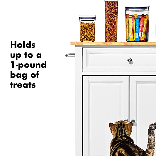 OXO Good Grips Pet POP – 1.1 Qt/1 L | Ideal for up to 1lb of treats | Airtight Dog and Cat Food Storage Container | BPA Free - size: Pet POP 1.1 Qt