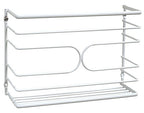 Deco Brothers Wall Mount Kitchen Wrap Organizer Rack, White