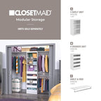 ClosetMaid Modular Storage Shelf Unit with 3 Shelves, White - color: White