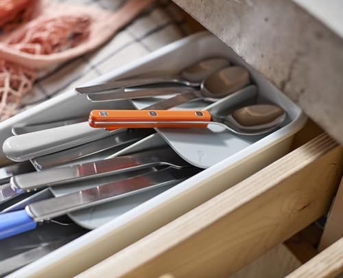 Joseph Joseph DrawerStore Compact Tiered Flatware Cutlery Kitchen Drawer Organizer, Disassembles for Easy Cleaning, Recycled Plastic - size: Compact, style: Flatware Organizer