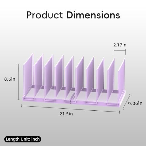 9-Section Desk File Organizer, Vertical File Holder, Mesh Desktop File Folder Metal File Organizer Stand for Office Home Classroom, Purple - color: Purple, size: 1 Pack 9-Section