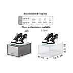 US 15 Clear Entryway Shoe Storage Boxes Stackable XXL, 8 Pack Clear Shoe Boxes Stackable for Closet, Drop Front Large Plastic Shoe Containers Collecting Sneakers - color: CLEAR 8 PACK