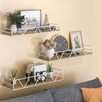Amaoot Floating Shelves Set of 3, Home Wood Wall Shelf, Farmhouse Shelf for Bedroom, Wall Mounted Floating Shelf for Living Room, Bedroom, Bathroom, Kitchen, Office (White) - color: White