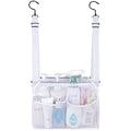 4 Storage Pockets Adjustable Hanging Mesh Bathroom Bag, Shower Caddy College with Hooks, Applied to College Dorm Rooms, Gym, Swimming and RV Travel (White) - color: White