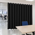 Instant Space Divider Curtain - Blackout, Privacy & Energy Saving - Extra Wide Fabric Partition Curtain for Room Dividing Without Renovation, 15 ft Wide x 9 ft Tall, Black, 1 Panel - color: Black, size: 180"W x 108"L (Pack of 1)