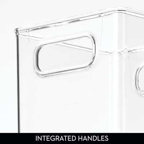 iDesign Pantry Storage Bins with Handles - Cube Organizer Bins for Cabinets or Fridge - Set of 2 - Clear - style: Pack of 2