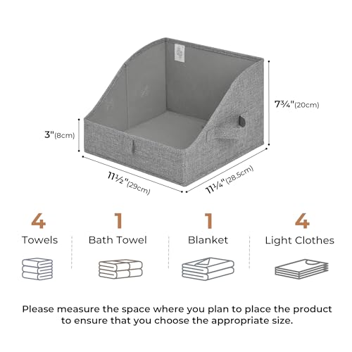 GRANNY SAYS Trapezoid Storage Bins, Closet Storage Bins, Purse Storage, Linen Closet Organizers and Storage, Storage Bins for Shelves, Dark Gray, Medium, 3-Pack - color: Dark Gray, size: 11½"L x 11½"W x 7¾"H