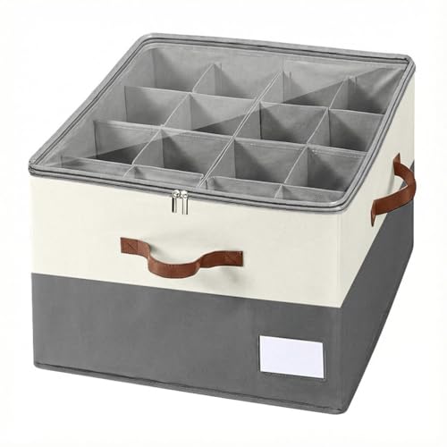 Shoe Organizer for Closet, Foldable Shoe Rack with Clear Cover, Adjustable Dividers for 16 Pairs, Storage Cubby for Wardrobe, Beige & Grey - color: Beige & Grey