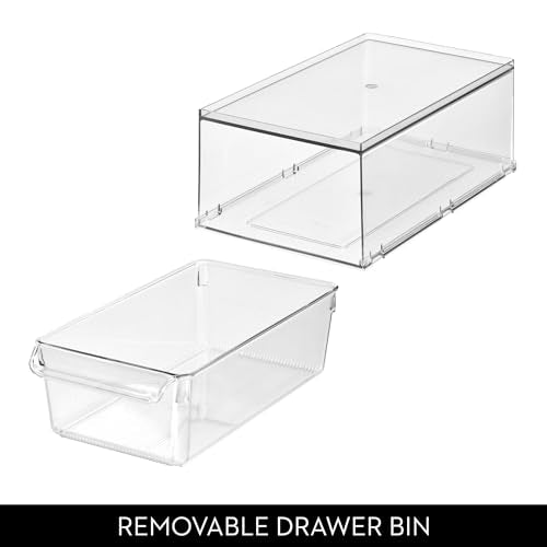 iDesign Stackable Kitchen Storage Drawer – Linus Collection - Clear - style: Pack of 1