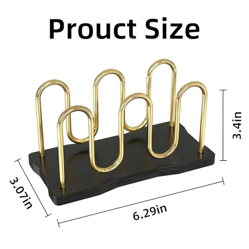 Mail Holder Organizer Countertop, Metal Mail Sorter for Desk, Cutout Mail Storage Bills Organizer Letter Tray Design with Bamboo Base for Home Office (Black) - color: Black