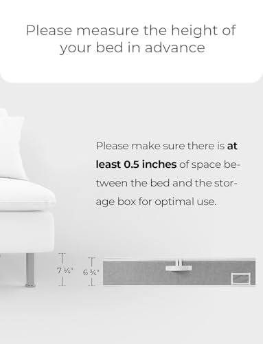 StorageWorks Extra Large Under Bed Storage Containers with Handles and Label Holder, 2 Pack Ultra-thick Fabric Underbed Bins, Closet Organizer for Clothes, Blankets, Sweater - color: Gray, size: Extra Large-without Wheels