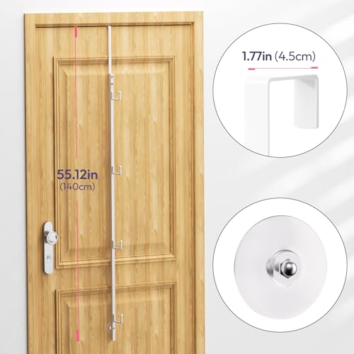HapiRm Over Door Hat Rack - Hat Organizer with 4 Hooks Design, Hanging Baseball Cap Organizer Storage Holds Up to 20 Caps for Door, Bedroom, Closet(White) - color: White, size: 1 Pack