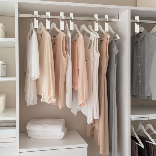uxcell Clothes Dividers 16 Pack Blank Clothing Rack Size Sorting Reusable Large Wardrobe Rectangular Clothing Closet Dividers White
