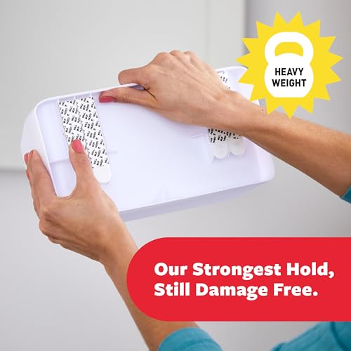 Command 10 Lb Large Organizing Caddy with 4 Strips,9.91" x 3.38" x 5.15",Heavyweight Damage-Free Hanging for Organizing Cleaning Supplies,Closet,and Pantry,(Pack of 8) - size: 9.9 in. x 5.2 in. x 3.5 in. (Pack of 8)