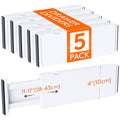Lifewit 5 Pack 4" High Drawer Dividers 28-43.5cm/11-17" Adjustable Drawer Organizer for Clothes/Utensils, Expandable Drawer Separator in Dresser/Kitchen/Bedroom/Office Organization & Storage White - size: 4"H, 11-17"L