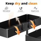 Simple Trending Under Sink Organizer 3 Pack, Sink Pull-Out Sliding Storage Cabinet, 2-Tier Under Shelf Organizer for Kitchen Bathroom, Black - size: 3 pack