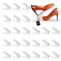 Shoe Slots Organizer, 24PCS Adjustable Double Layer Stack Shoe Rack, 50% Space-Saving Storage Rack Holder, White - color: White