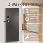 WeHere 120-Key Smart Key Lock Box Wall Mount – Commercial Key Cabinet with App, Keypad, Bluetooth & WiFi Unlock (Sold Separately), Access Log Tracking, Key Management for School, Property, Office - size: 120 keys(smart)