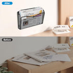BOHDK Magnetic Wall File Holder 3-Pack - Mesh Organizer with Strong Magnets for Office, Home & School - Space Saving Black Document Organizer - size: Magnetic 3 Pack
