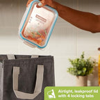 Snapware Plastic Total Solutions (10-Pack, Mixed Sizes) Food Storage Containers Set, Airtight & Leakproof Plastic Locking BPA-Free Lids Tupperware, Freezer Dishwasher Microwave Safe - size: 10 Pack, style: Mixed Sizes