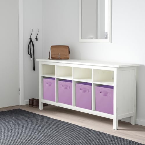 PowerKing Collapsible Storage Cubes with Handles, Fabric Foldable Bins for Closet Shelves, Durable Organization Storage Bins, 10.5'' x 11'' x 10.5'', 2 Pack, Purple - color: Purple, size: 2Pack