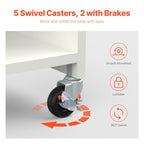 VEVOR Folding Sewing Table, Multipurpose Sewing Machine Table with Compact Design, Wheels, Shelves, Storage Trays, Wooden Pegs, and Magnetic Doors, Sewing Desk Cabinet for Sewing Machine, White - size: White w/o Cabinet