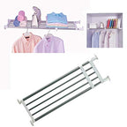 BAOYOUNI Tension Closet Shelves Stainless Steel Rustproof Storage Rack Bathroom Kitchen Organizer Shelf Dividers Ivory, 23.62-31.5 Inches - size: (23.62-31.50) IN