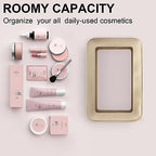 LETGO Clear Makeup Bags, TSA Approved Toiletry Bag with Zipper, Clear Makeup Organizer Fit Carry-on Travel Essentials,Clear Cosmetic Bags for Women Men (O-Gold) - color: O-Gold