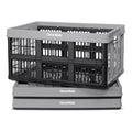 CleverMade Collapsible Utility Crates, Stone, 3-Pack, 45L/11 Gal, 66 lbs Capacity, Stackable, Space-Saving - color: Stone, size: 45L - 3 Pack