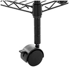 Amazon Basics 3-Shelf Adjustable Heavy Duty Storage Shelving Unit on 2" Wheels, Metal Wire Rack for Garage, Utility Shelving with Leveling Feet, 23.2"L x 13.4"W x 32.75"H, Black - color: Black