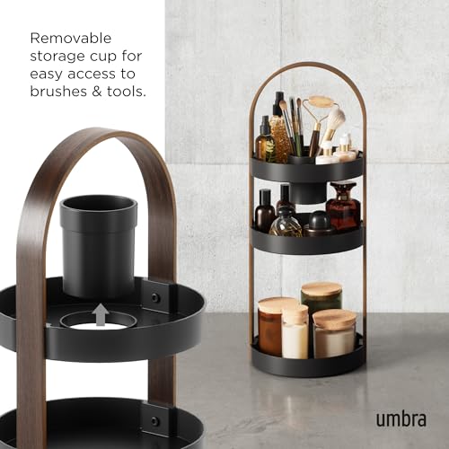 Umbra Bellwood Caddy - color: Black/Walnut, size: Large
