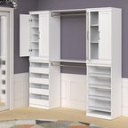 ClosetMaid Modular Storage 68.76-78.78-inch W 4-Drawer 19-Shelf Wood Closet System with Doors, White - color: White