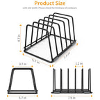 Cutting Board Organizer Kitchen Organizer Rack for Cutting Board, Bakeware, and Cookie Sheet, 5-Slot Heavy-Duty Steel Cookware Holder,Rust-Resistant with Anti-Slip Feet (2, Small) - size: Small（2PCS）