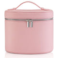 Makeup Bag Vanity Case Cosmetic Bag with Removable Divider Travel Toiletry Bag for Women Portable Make up Box Organizer, Pink - color: Pink