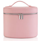 Makeup Bag Vanity Case Cosmetic Bag with Removable Divider Travel Toiletry Bag for Women Portable Make up Box Organizer, Pink - color: Pink