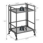 Convenience Concepts Xtra Storage Shelves - 2 Tier Folding Metal Organizer Shelf for Office, Closet, Laundry Room, Garage, Kitchen, Bathroom, & Bedroom, No Tools Assembly, Cobalt Blue - color: Cobalt Blue