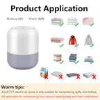 Electric Air Pump for Vacuum Storage Bags, Portable Vacuum Pump for Various Space Saver Bags, Vacuum Storage Bag Pump for Compression Quilts, Clothing (Storage Bag Not Included)